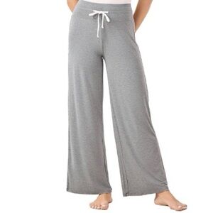 100% Viscose Bamboo Wide Leg Lounge Pants - Heather Gray XXL by GYS